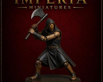 The Executioner_The Puppeteers RPG | Fantasy Wooden Marionette Miniature STL Files 120mm