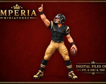 American Football Quarterback Miniature – Football Player 3mf _STL _OBJ 120mm
