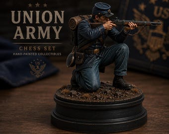 Union Army Chess Set STL Files – Civil War Miniatures – 3D Printable Collectible Set