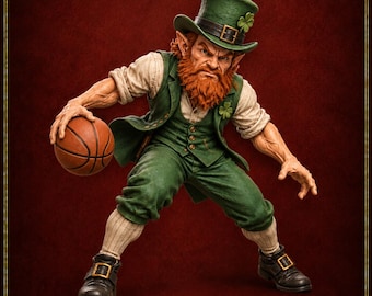 Irish Basketball Leprechaun – Fantasy Sports Legends Collection 3mf _STL _ OBJ 3D Printable Miniature 120
