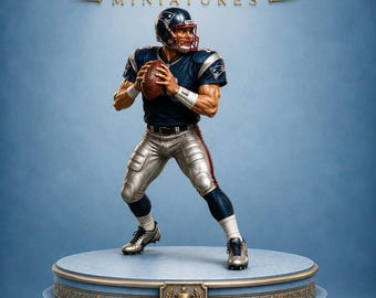 American Football Quarterback STL | 3D Printable Sports Miniature | Realistic Collectible Statue | STL OBJ Files