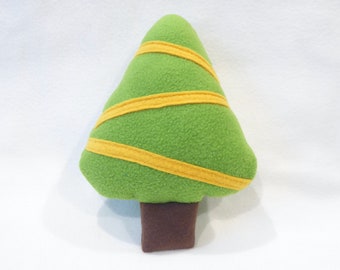 Pine Tree Dog Toy - Light Green With Yellow Garland