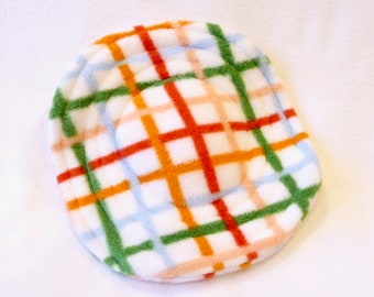 Mini Flying Saucer Dog Toy - Multi Color Plaid on White