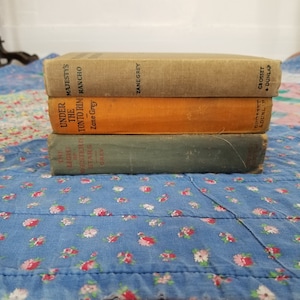 Vintage Trio of Zane Grey Novels / The Light of Western Stars / Majesty&#39;s Rancho / Under the Toronto Rim
