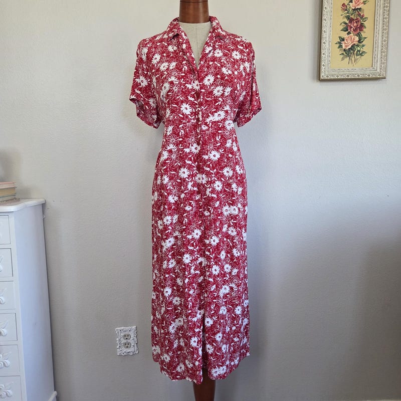 90s Mesh Floral Dress 2X