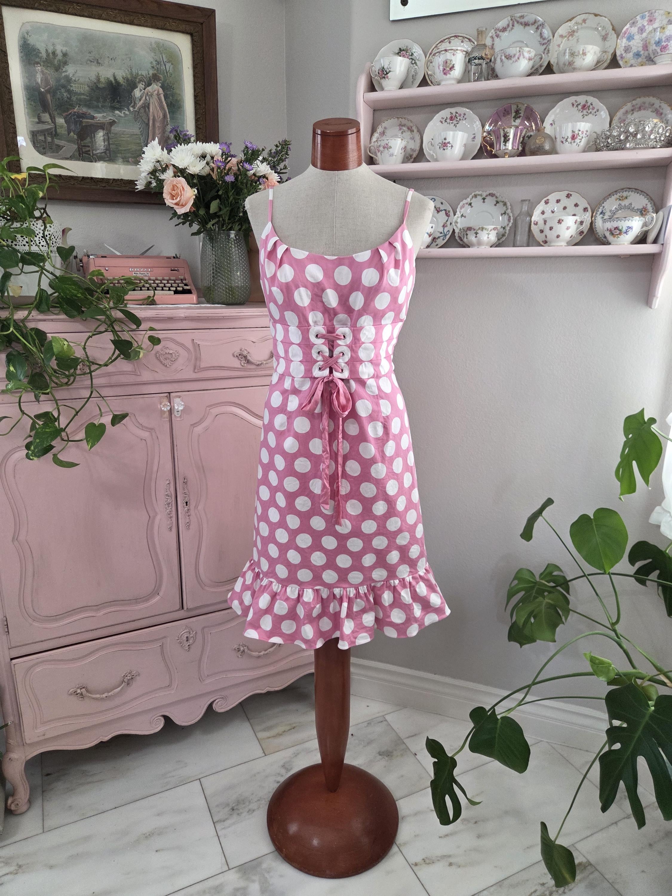 Pink Polka Dot Dress Women - Etsy Pink Polka Dot Dress Women - Etsy