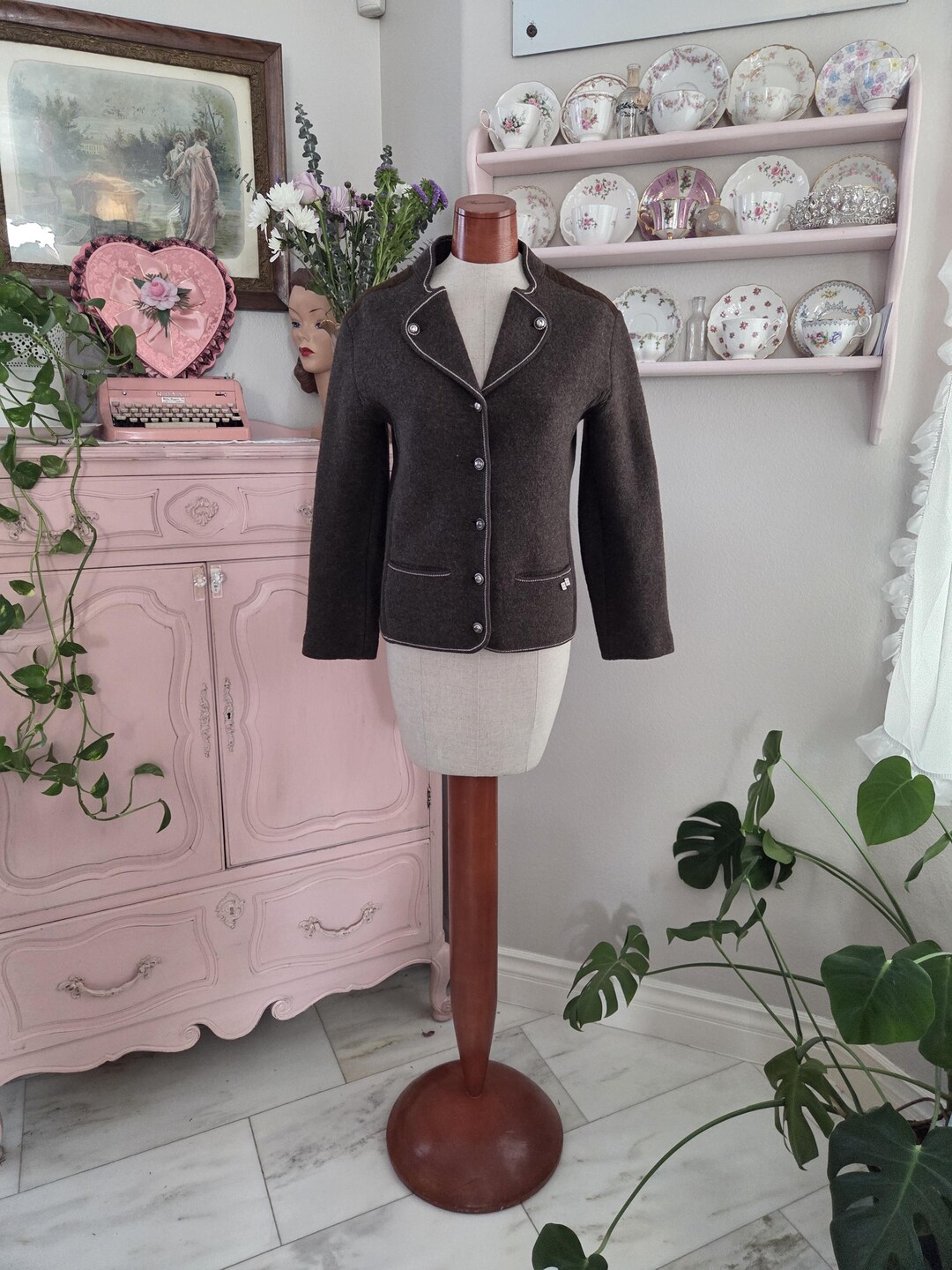 Manfred Wesenjak | Vintage 1980's Grey Brown Pure Wool Tyrolean