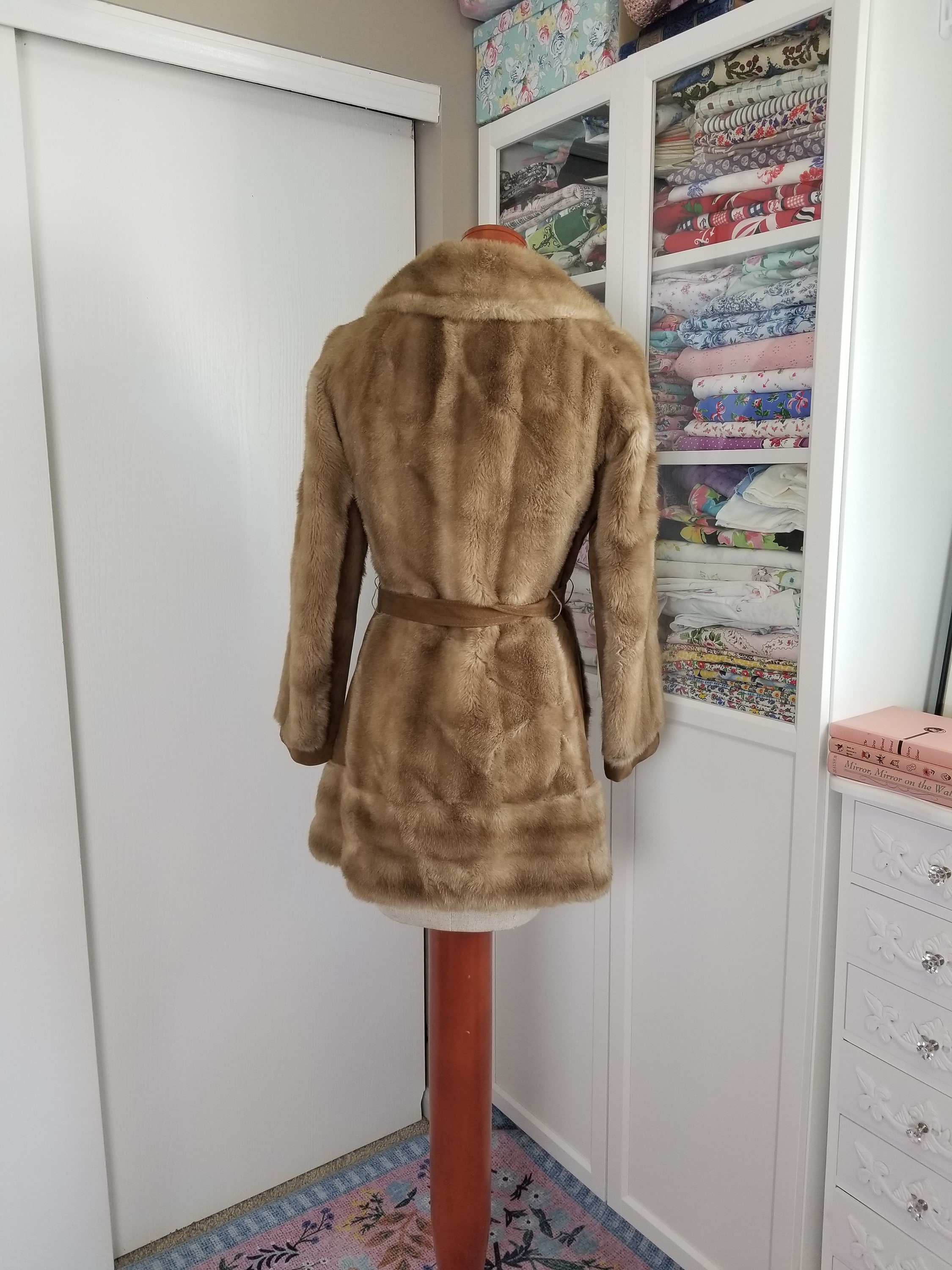 Vintage 1960's / 70's Faux Fur and Real Leather Adolf Schuman for