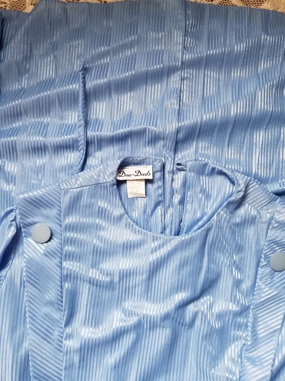 Vintage 1970'S Blue Button Dress - image 3