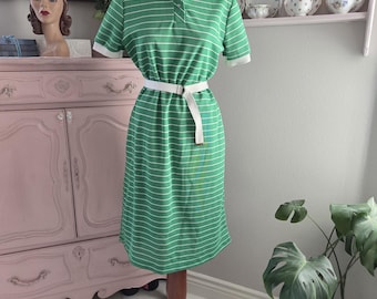 slim fit dress slacks Polo Collar Zipper Tennis Golf Dresses Green Athletic Dresses – Attraco main image 1
