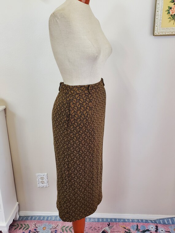 Vintage 1970's / 80's Wool Knit Skirt Suit Peplum… - image 10