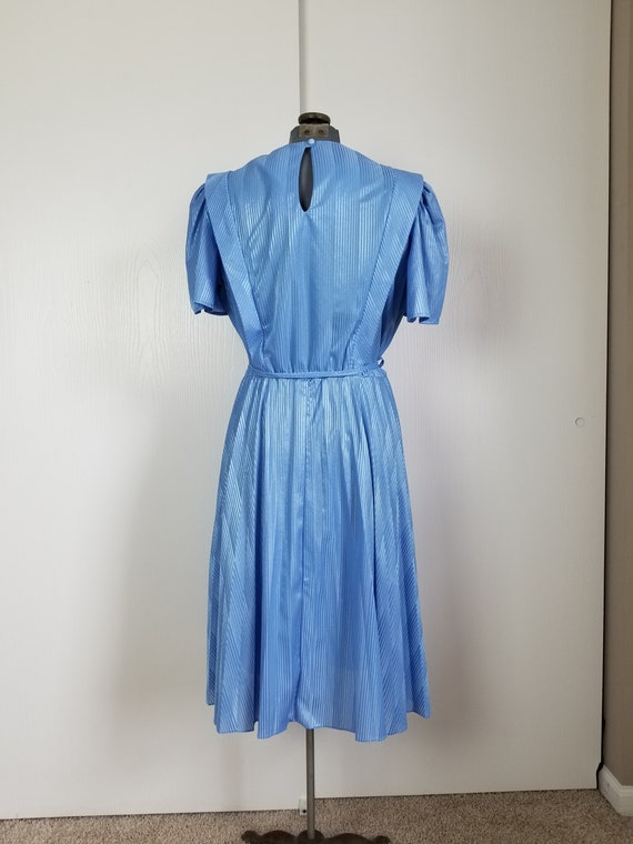 Vintage 1970'S Blue Button Dress - image 6