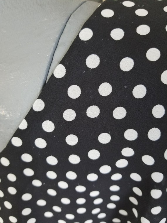 Vintage 1980's Does 20's Black and White Polka Do… - image 7