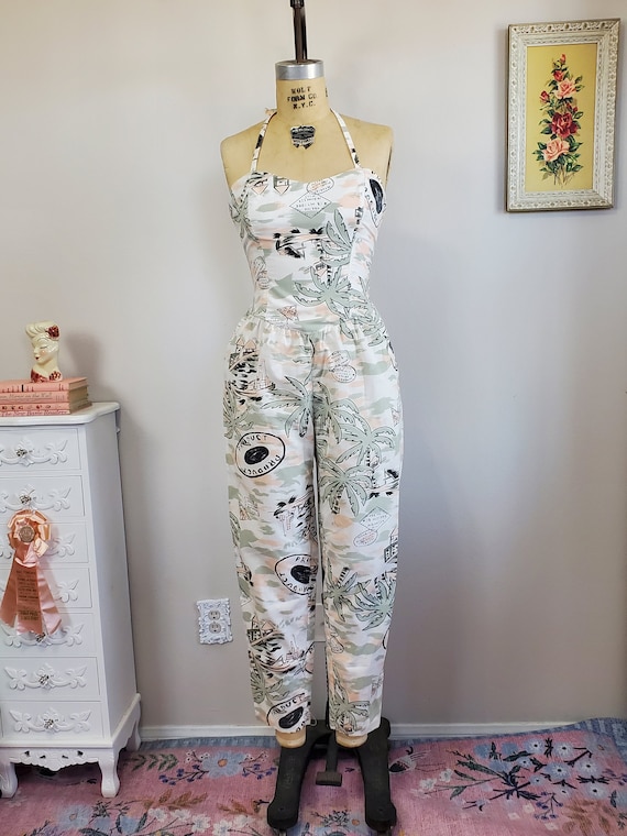 Vacay Mode | Vintage 1980's Cotton Blend Jumpsuit 