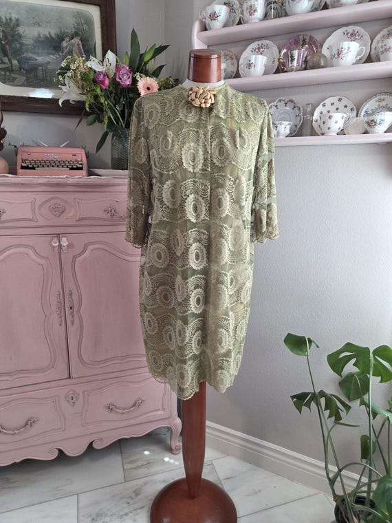 green sheath dress with jacket Jessica London Stretch Crepe Single-Breasted Jacket Dress