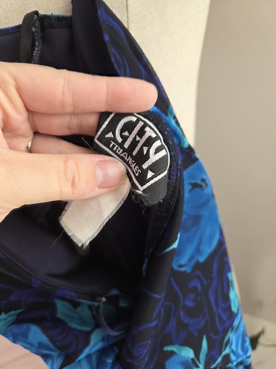 blue dress for baby girl Vintage City Triangles Dress – Closet Club main image 1