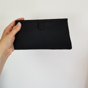 Vintage 1940's/50's Black Faille Clutch with Matching Comb and Coin Purse Bobbie Jerome