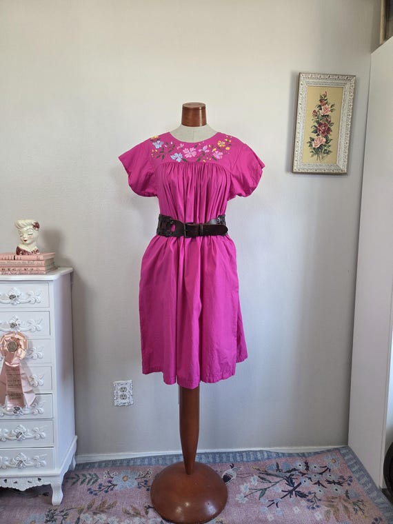 magenta cotton dress Devotion Twins Cotton Maxi Dress Magenta Pasha Living