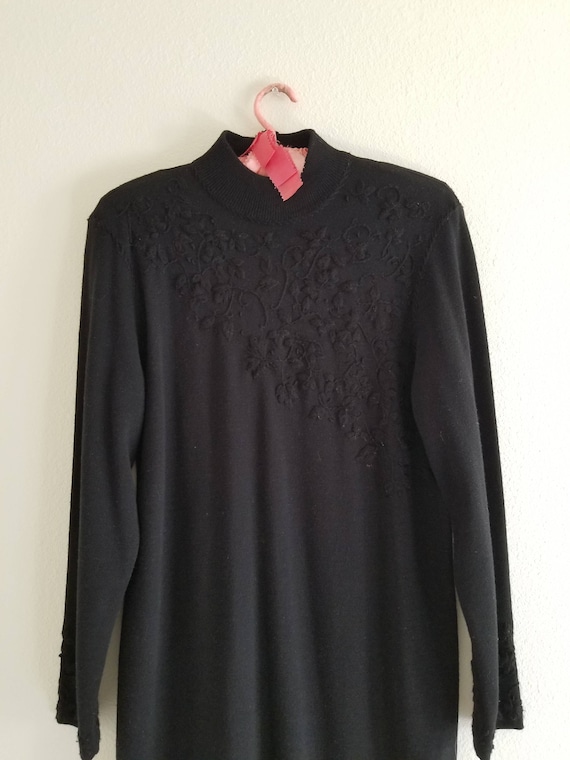 Vintage 1980's Wool Blend Sweater Dress - image 2