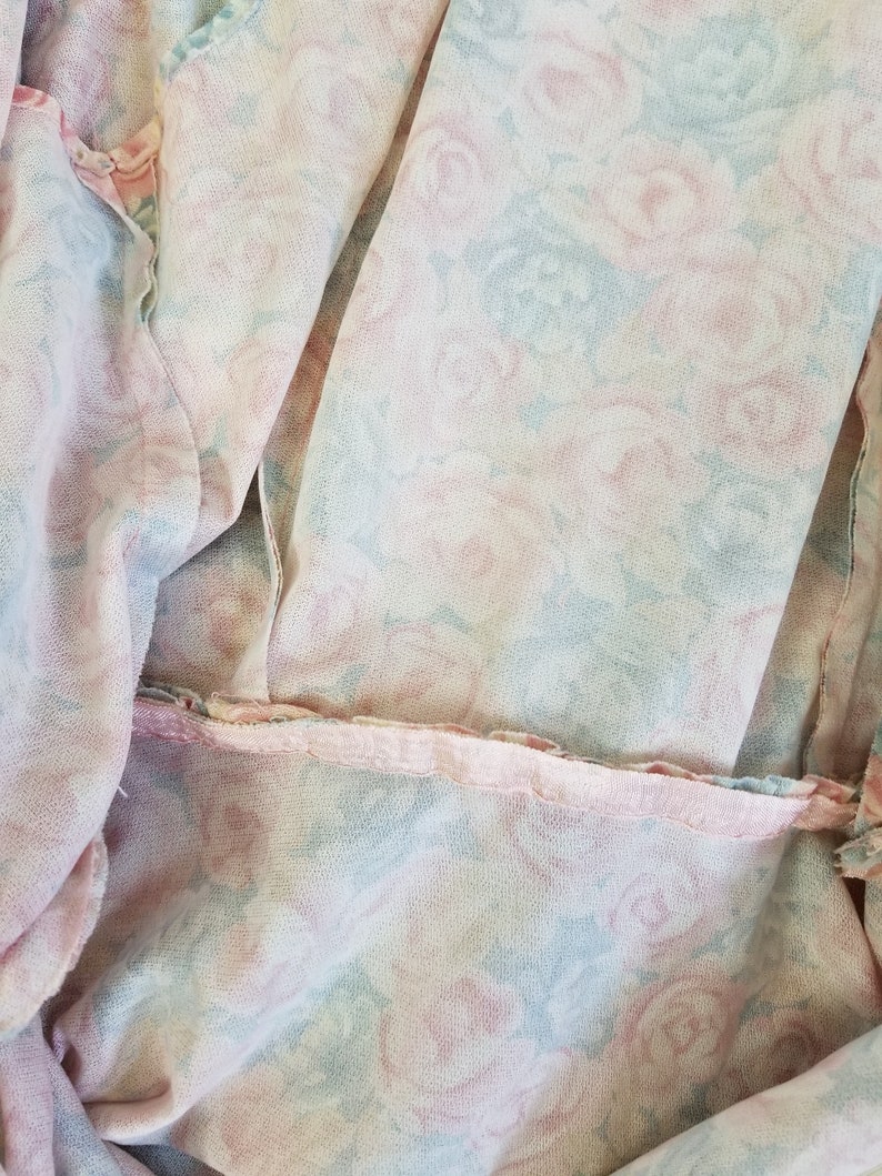Vintage 1970/'s Floral Blouson Top Dress