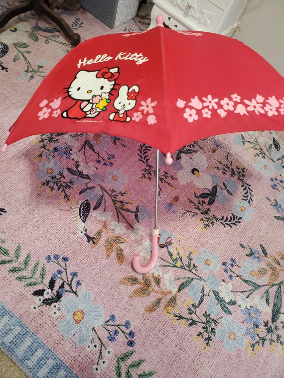 Vintage 2000 Red and Pink Hello Kitty Umbrella | A