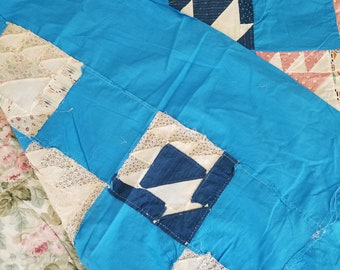 ヴィンテージ 1930 年代 / 40 年代 三角形バスケット フィードサック