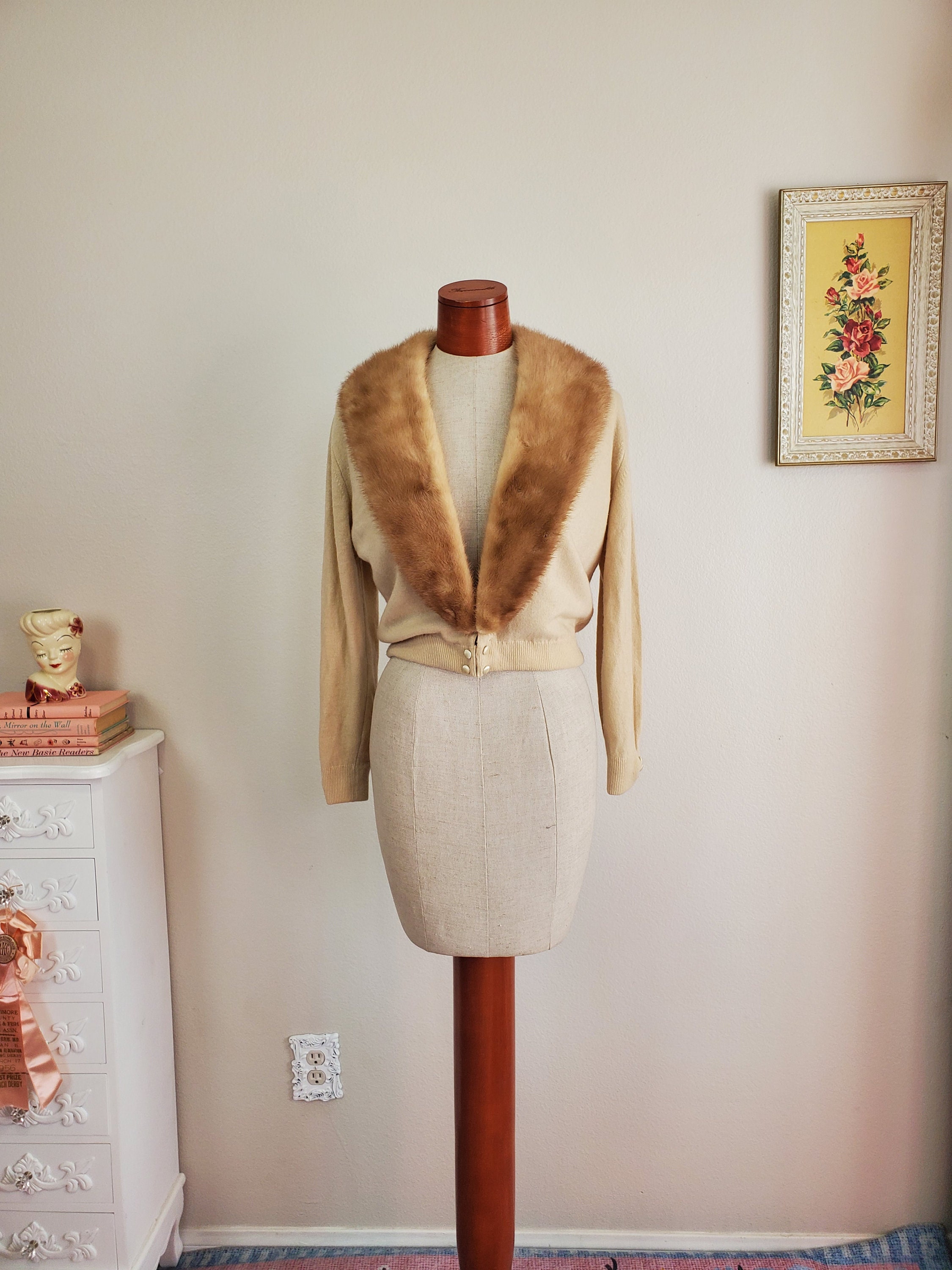 Fur cardigan sweater cheap