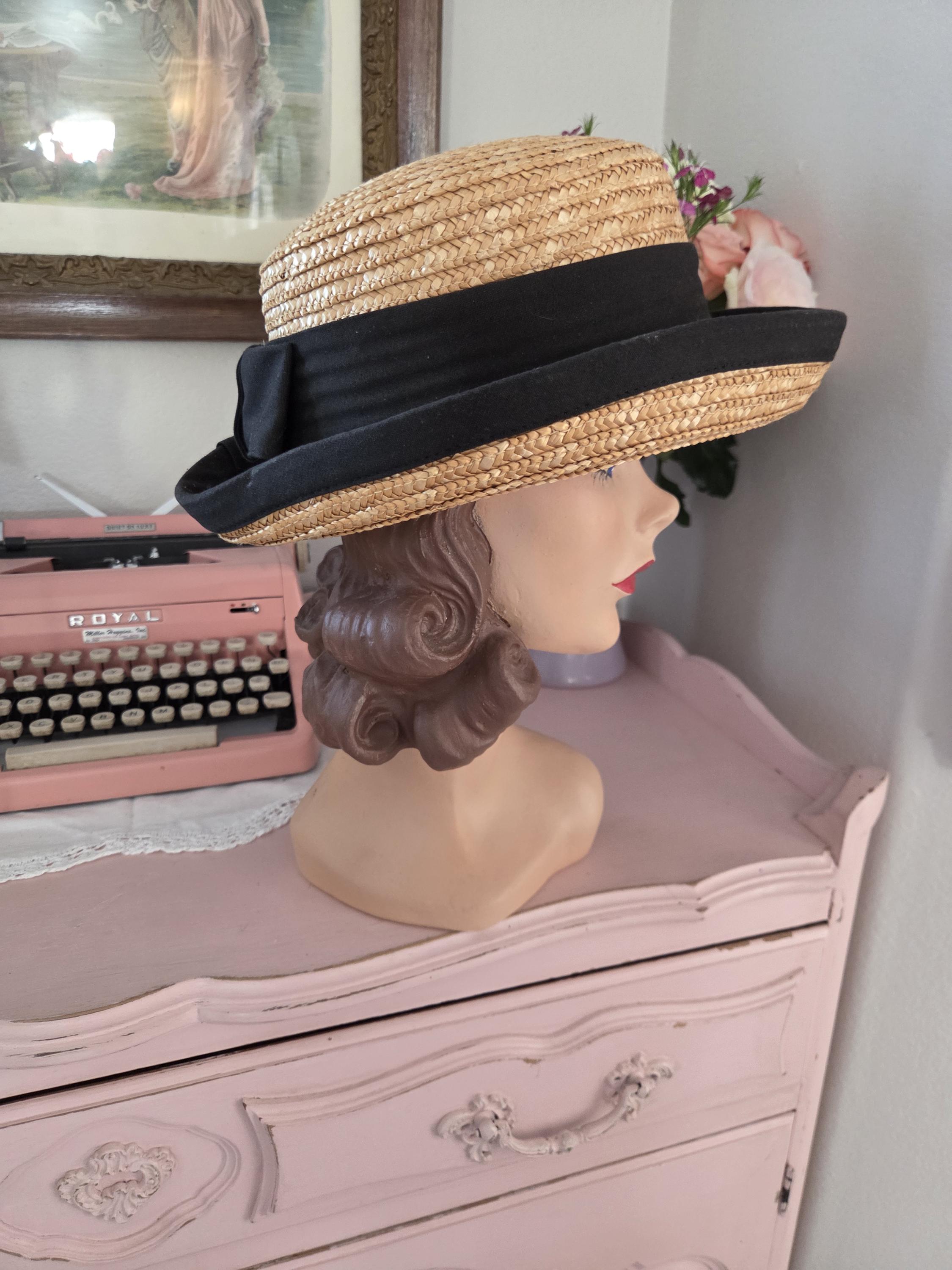 Frank Olive of New York Vintage Light Green Straw Hat Frank Olive Hats - Etsy main image 2