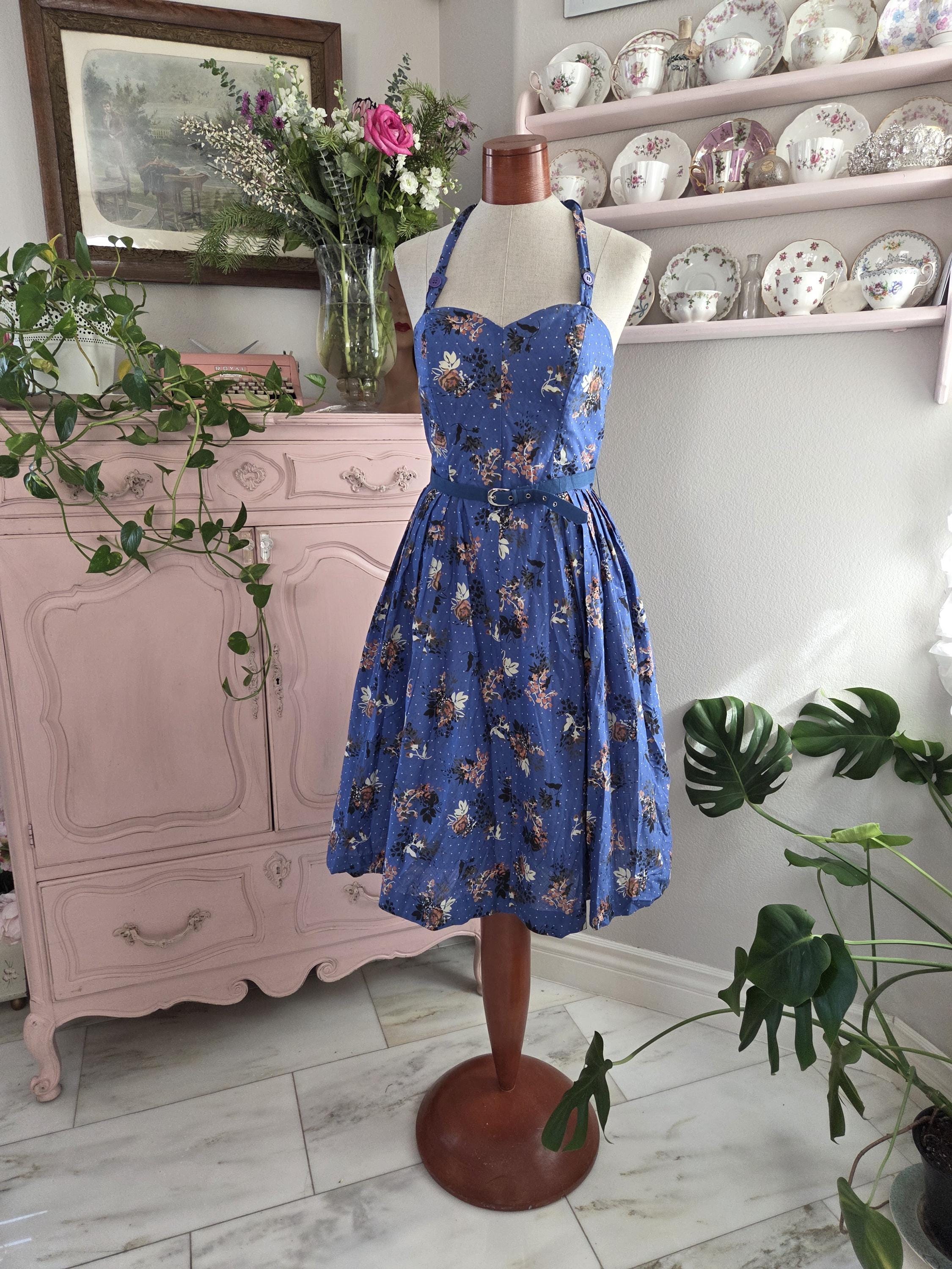 50s Halter Cotton Dress - Etsy