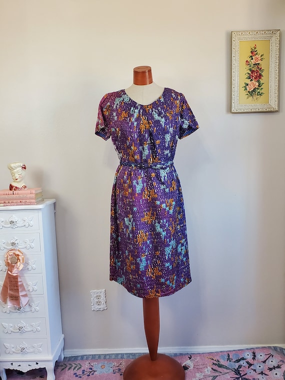 Downtown Dress | Vintage 1950's / 60's Purple Brow