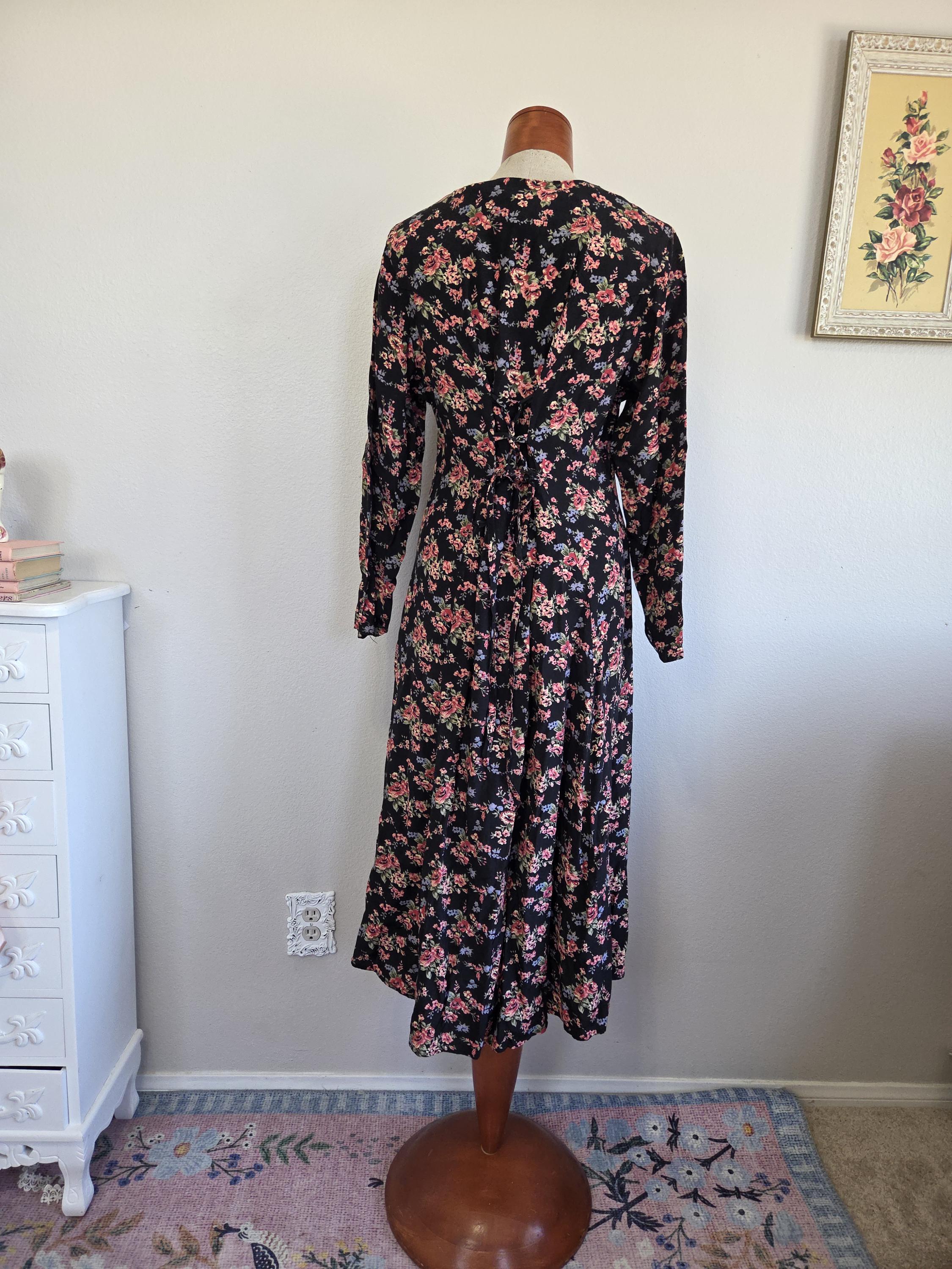 Robe Tube Femme Noire à Imprimé Fleurs Roses Et Violettes - Jane Norman Taille 8