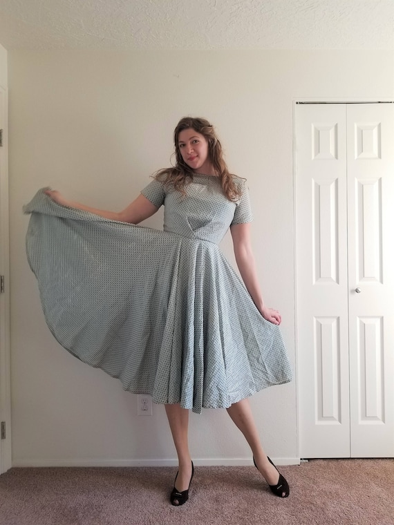 Vintage 1950's Extra Full Circle Skirt Dress