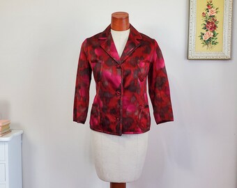 Vintage 1950's 60's Mottled Merlot Tailored Jacket Autumn in