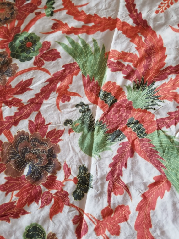 Vintage 1960's Pure Silk Japanese Scarf 30"