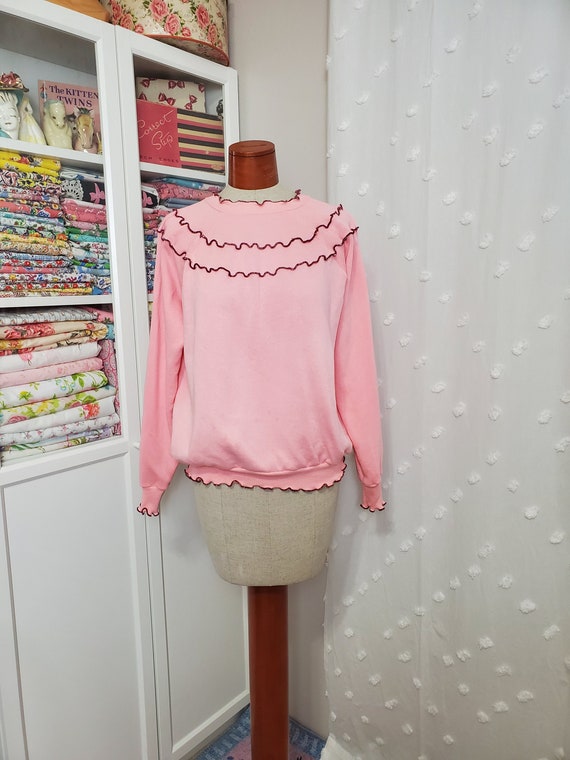 Vintage 1970's Baby Pink Long Sleeved Sweater With