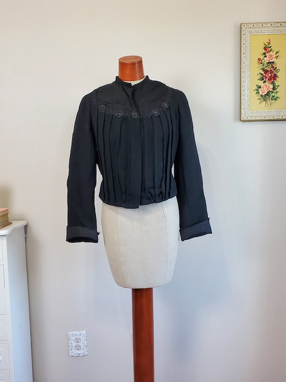 Antique Victorian pin tucked and insertion Val lace blouse