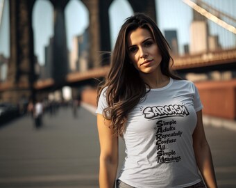 SARCASM Acronym Shirt – Digital Download, Unisex Sarcastic Saying, Funny Minimalist Design