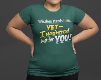 Wisdom Stands Firm Quote PNG | Bold Statement Design | Digital Download
