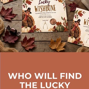 Thanksgiving Party Game Scratch Off Cards Lucky Wishbone Activity Interactive Entertainment For Adults Friendsgiving Dinner Guest Fun Fall Gathering Celebration Turkey Day Holiday Icebreaker Game Set Novelty Party Activity Cards Group