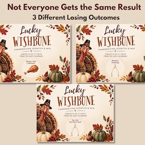 Friendsgiving Activity Game Scratch Off Cards Lucky Wishbone Party Entertainment Thanksgiving Dinner Guest Fun Interactive Holiday Celebration Adult Party Game Fall Gathering Entertainment Turkey Day Activity Novelty Icebreaker Cards Group
