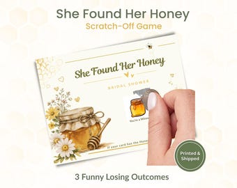 Honey Bee Bridal Shower Scratch Off Card She Found Her Honey Bridal Game Activity Bachelorette Party Entertainment Guest Icebreaker