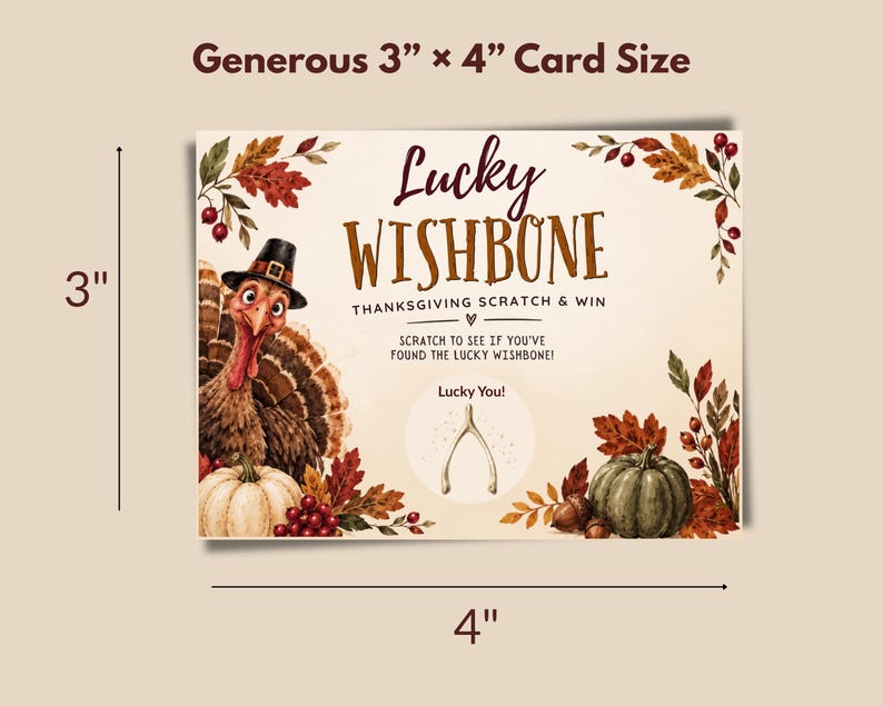 Thanksgiving Party Game Scratch Off Cards Friendsgiving Dinner Activity Guest Entertainment Fall Family Gathering Adult Fun Holiday image 6