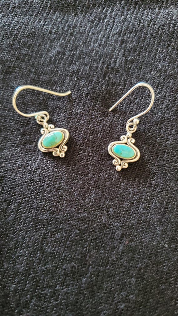Cute Turquoise Dangle Earrings - image 1