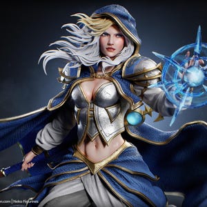 Resin Figure Jaina Proudmoore - World of Warcraft | Handmade Collectible | Painted or Unpainted