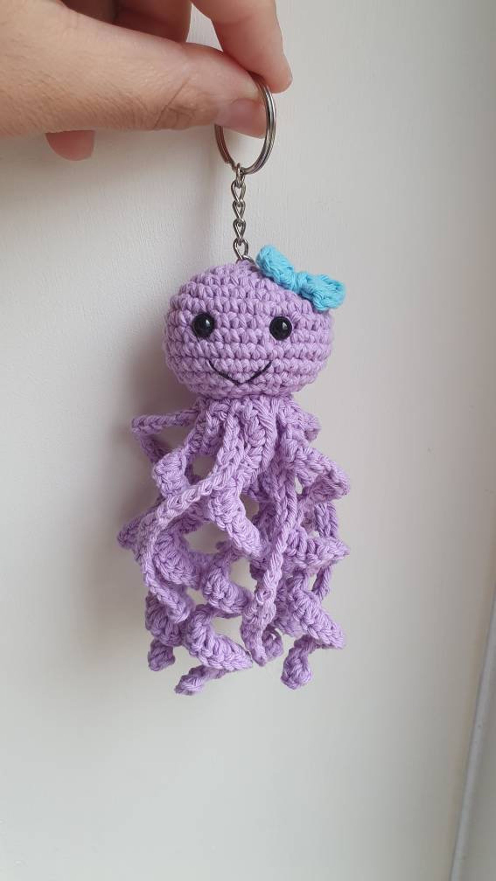 Purple Jellyfish Keyring / Jellyfish Keychain / Jellyfish Etsy