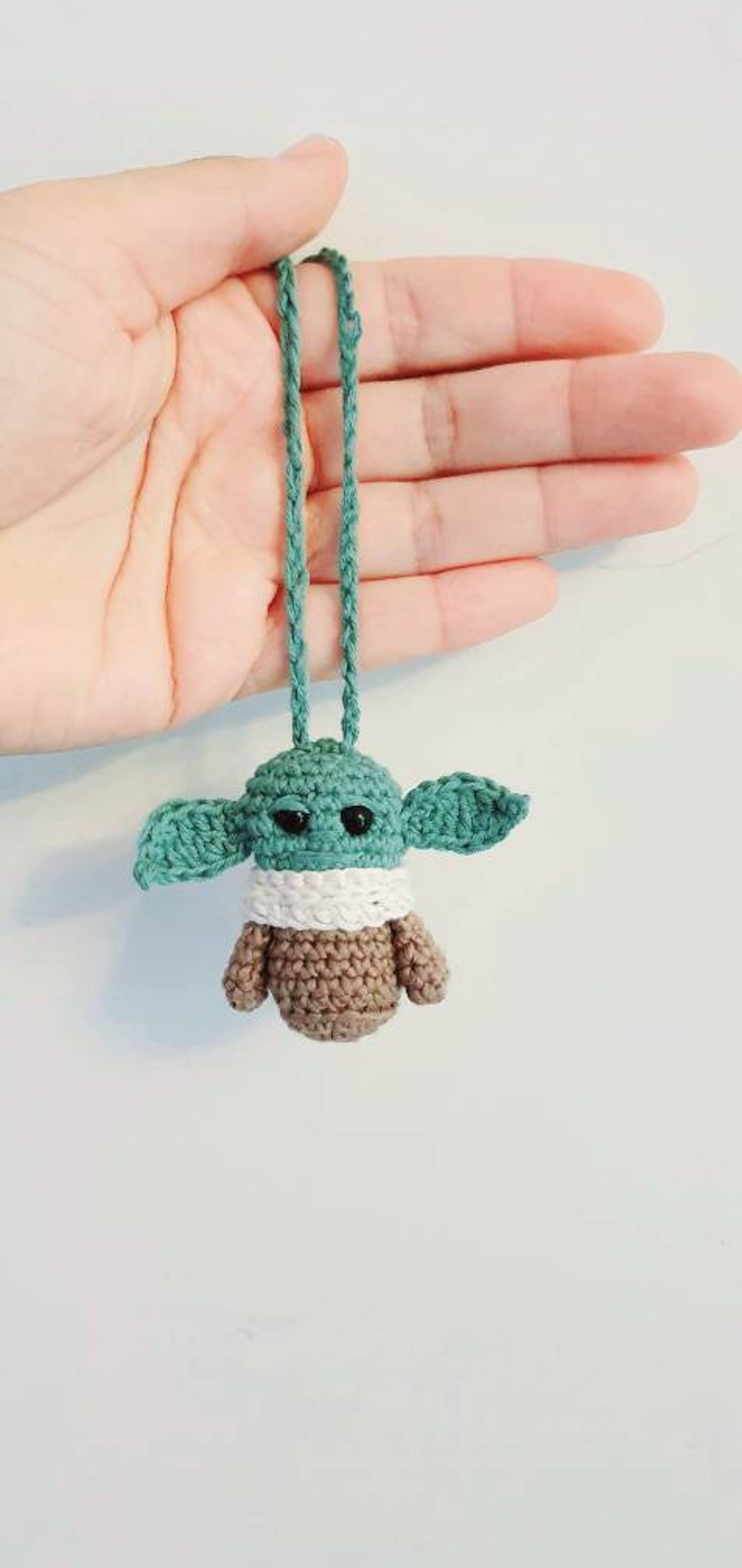 Baby Yoda inspired car mirror hanging accessory / baby yoda Etsy