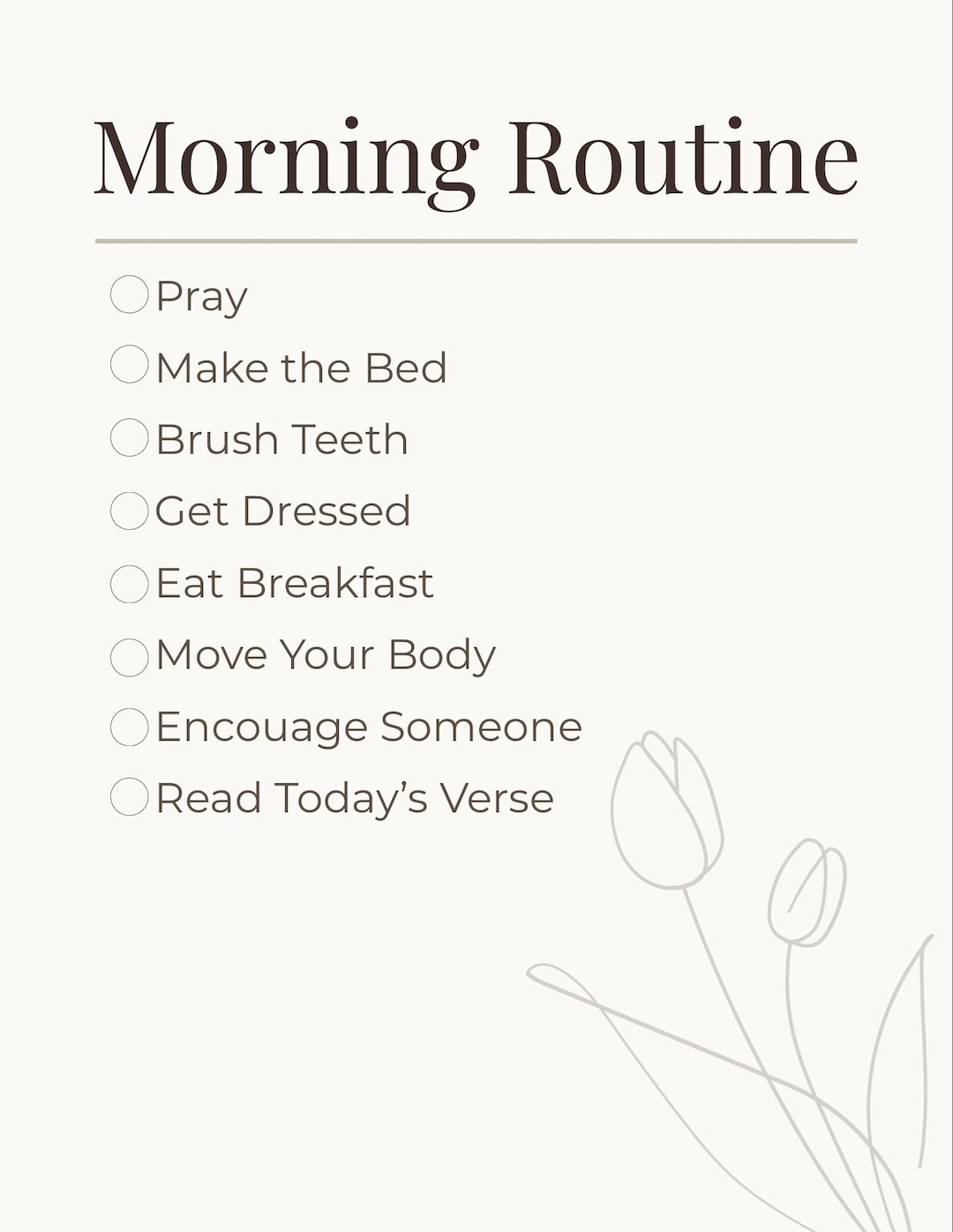 Christian Morning Routine Planner, Daily Faith Checklist Printable PDF ...