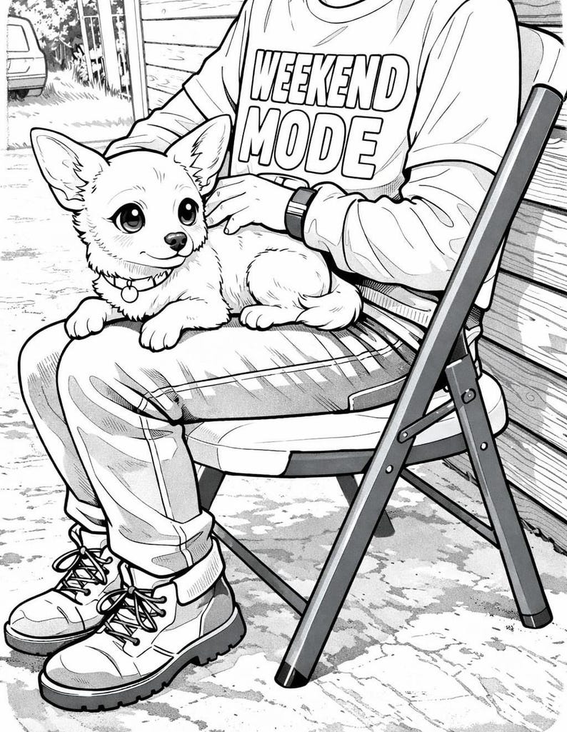 Cute & Cozy Coloring Book , Chihuahua Love - Etsy