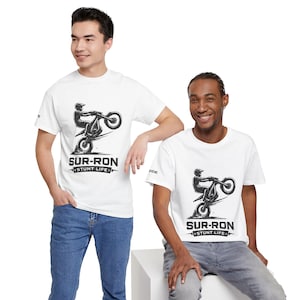 Sur-Ron Wheelie Illustration Tee | E Bike Rider Shirt Stunt Life image 16