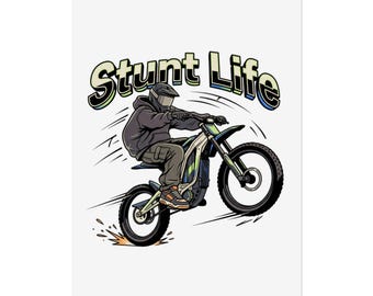 Stunt Life Dirt Bike Poster | Gerolltes Poster, Motorrad Wandkunst